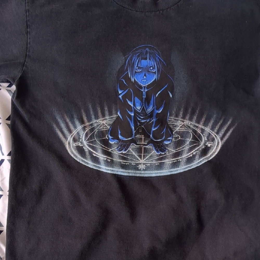 Full Metal Alchemist Edward Elric Black Graphic Short Sleeve Tee